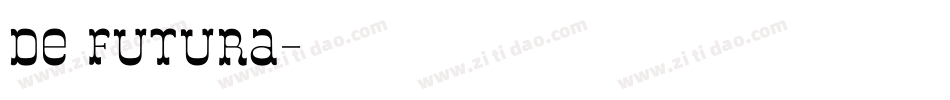 De Futura字体转换